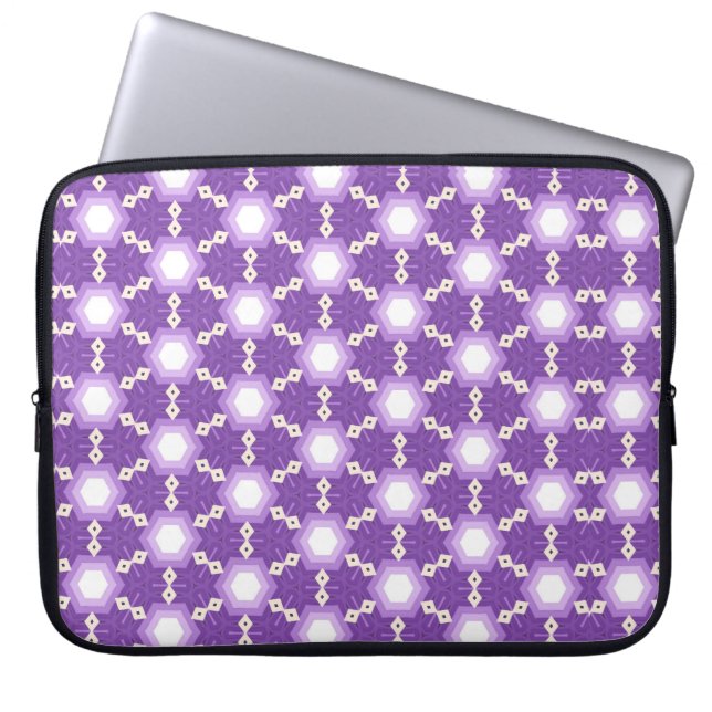 Housse Pour Ordinateur Portable Purple geometric design laptop bag (Devant)