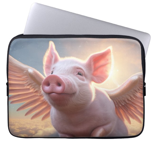 Housse Pour Ordinateur Portable Quand les porcs volent (Devant)