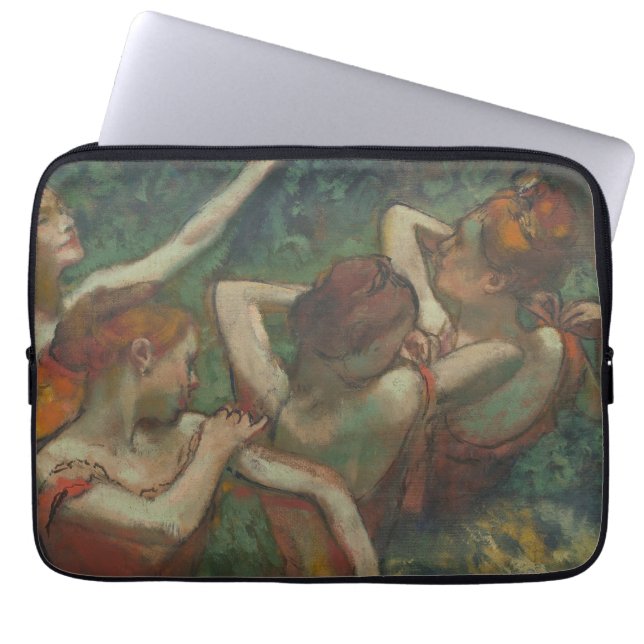 Housse Pour Ordinateur Portable Quatre Danseurs, Peinture impressionniste, Edgar D (Devant)