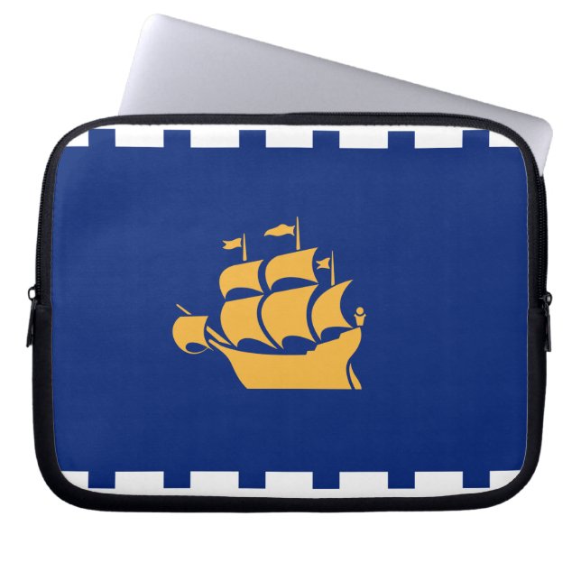 Housse Pour Ordinateur Portable Quebec City Flag Laptop Sleeve (Devant)