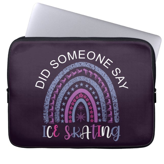 Housse Pour Ordinateur Portable Quelqu'Un A Dit Patinage Sur Glace (Devant)