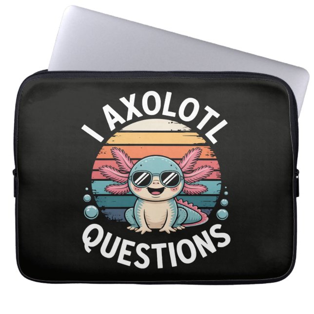 Housse Pour Ordinateur Portable Questions sur les axolotls (Devant)