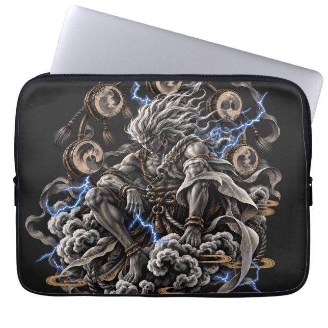 Housse Pour Ordinateur Portable Raijin Bleu (Devant)