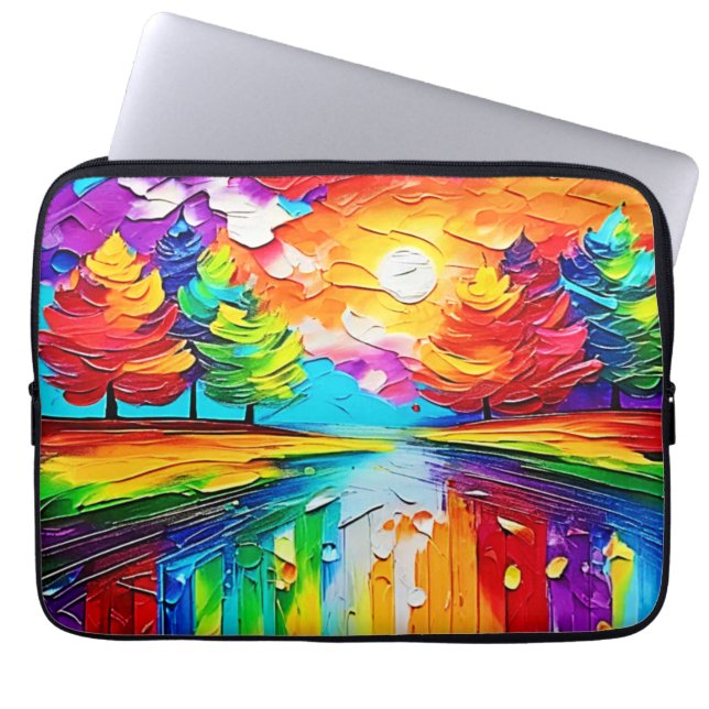 Housse Pour Ordinateur Portable Rainbow Forest Sunset Dreams (Devant)