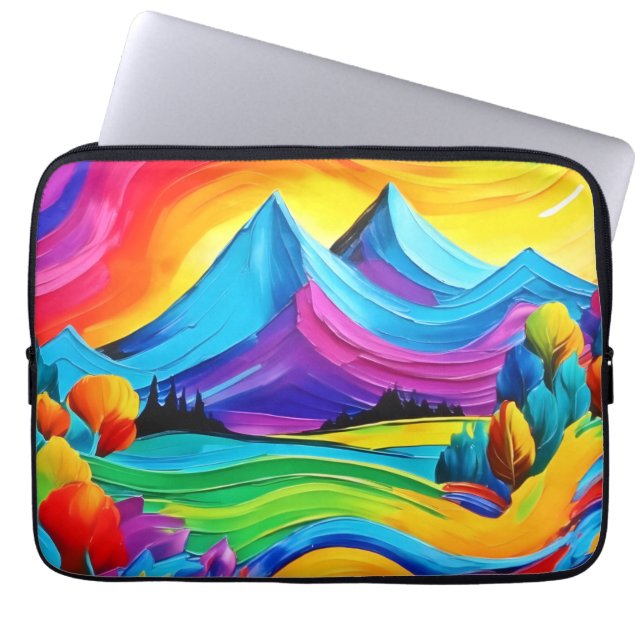Housse Pour Ordinateur Portable Rainbow Mountain Majesty Art (Devant)