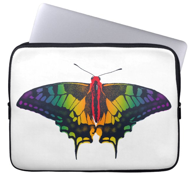 Housse Pour Ordinateur Portable Rainbow Pride Flag Swallowtail Butterfly (Devant)
