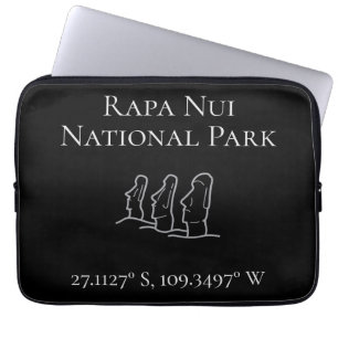 Housse Pour Ordinateur Portable Rapa Nui Latitude & Longitude