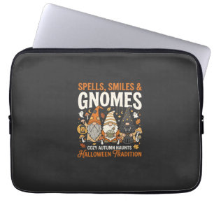 Housse Pour Ordinateur Portable Rassemblement de Gnome Confortable d'Halloween