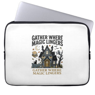 Housse Pour Ordinateur Portable Rassemblement de la maison hantée d'Halloween