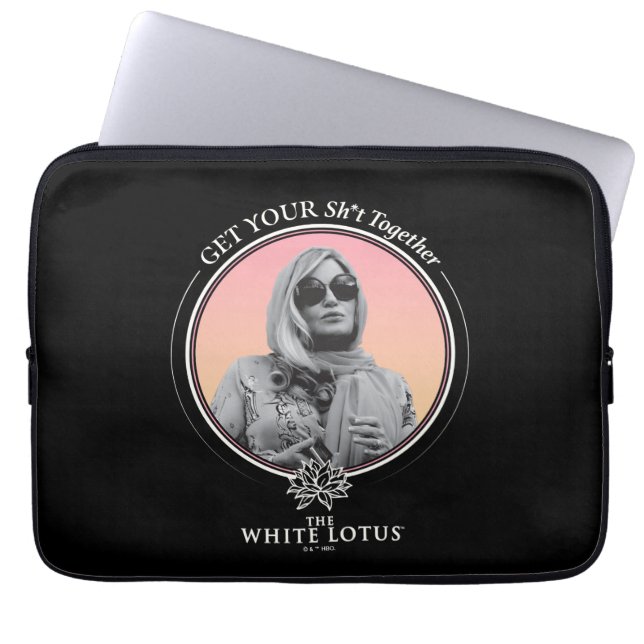 Housse Pour Ordinateur Portable Rassemblez votre sh*t - Le Lotus Blanc (Devant)