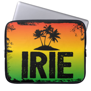 Housse Pour Ordinateur Portable Rasta Colors Jamaïcain IRIE Palmiers tropicaux