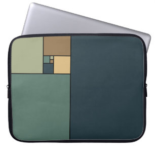 Housse Pour Ordinateur Portable Ratio d'or Carrés (neutres)