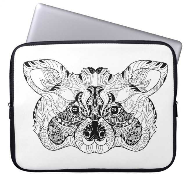 Housse Pour Ordinateur Portable Raton laveur inspiré (Devant)