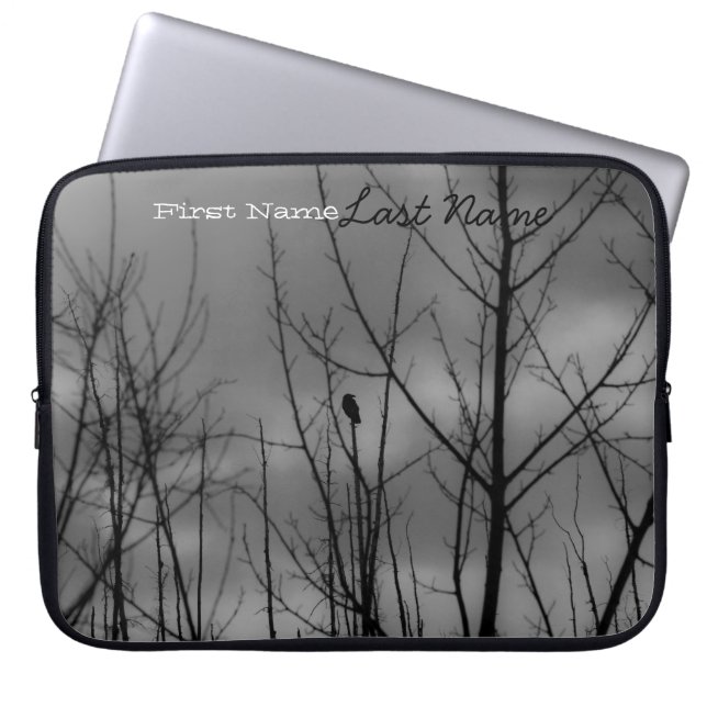 Housse Pour Ordinateur Portable Raven foncé ; Personnalisable (Devant)