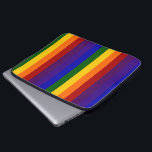 Housse Pour Ordinateur Portable Rayures arc-en-ciel<br><div class="desc">Rouge,  orange,  jaune,  vert,  bleu,  indigo,  violet : les couleurs de l'arc-en-ciel sont présentées en bandes verticales dans ce design. La séquence d'arc-en-ciel festive se répète à travers le design. numériquement a créé une image de 8800 x 5200 pixels. Copyright ©2011 Claire E. Skinner,  Tous droits réservés.</div>