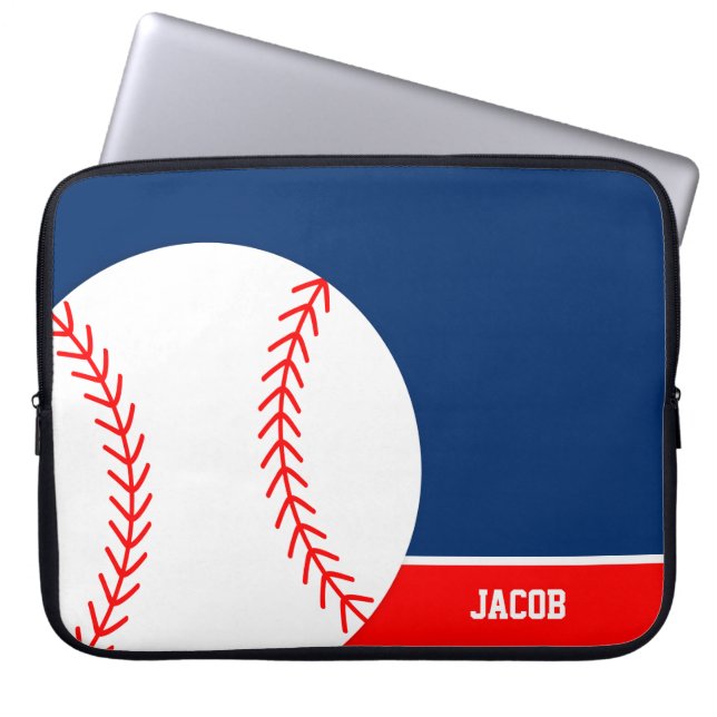 Housse Pour Ordinateur Portable Red Blue Baseball Personnalisé (Devant)