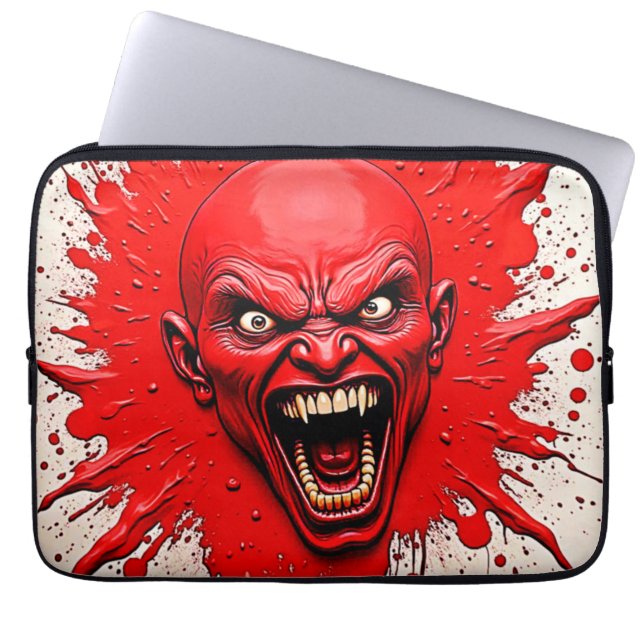Housse Pour Ordinateur Portable Red Demon Fury Art (Devant)