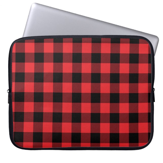 Housse Pour Ordinateur Portable Red Flannel Buffalo Check Motif (Devant)
