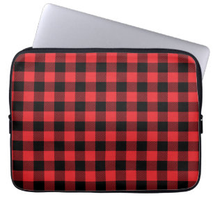 Housse Pour Ordinateur Portable Red Flannel Buffalo Check Motif