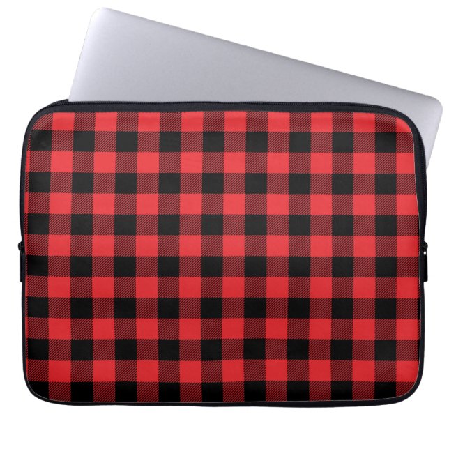 Housse Pour Ordinateur Portable Red Flannel Buffalo Check Motif (Devant)