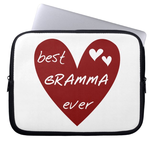 Housse Pour Ordinateur Portable Red Heart Meilleur Cadeaux Gramma Jamais (Devant)