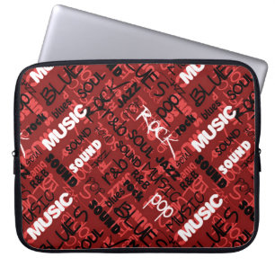 Housse Pour Ordinateur Portable Red Rock Pop R & B Music Texte Portable