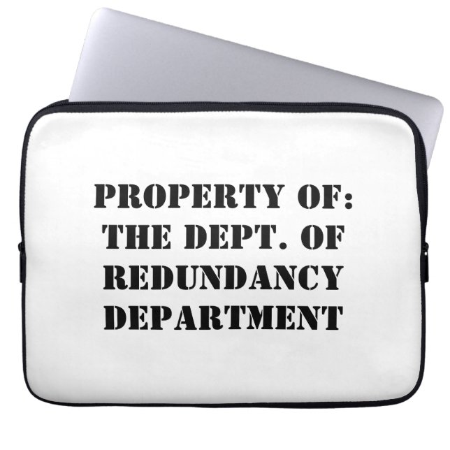 Housse Pour Ordinateur Portable Redundance, propriété Department (Devant)