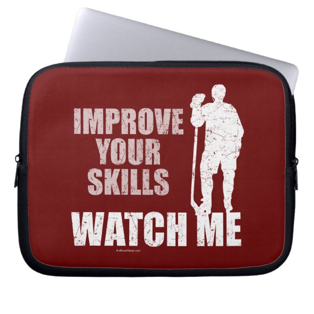 Housse Pour Ordinateur Portable Regarde-moi (Hockey) (Devant)