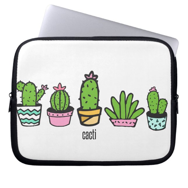 Housse Pour Ordinateur Portable regroupement de cactus (Devant)