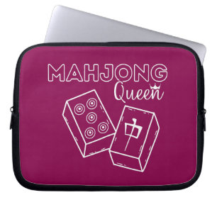 Housse Pour Ordinateur Portable Reine Mahjong Funny Mahjong