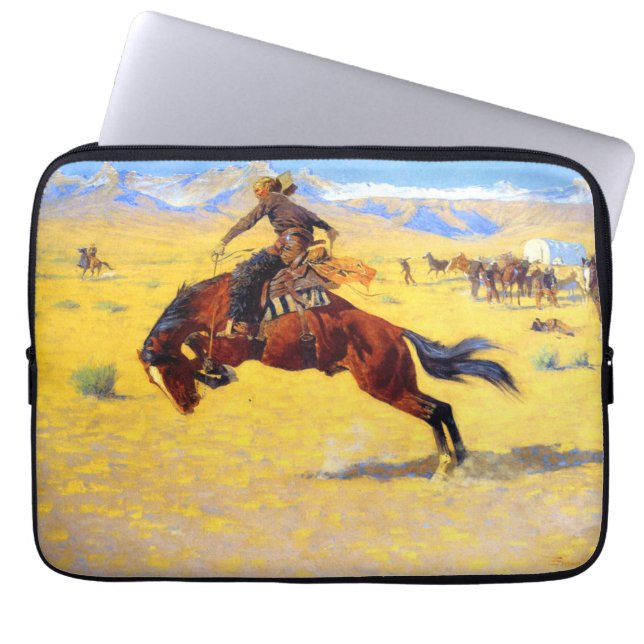 Housse Pour Ordinateur Portable Remington Old West Horse et Cowboy (Devant)