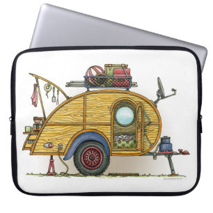 Housse Pour Ordinateur Portable Remorque vintage mignonne de voyage de campeur de