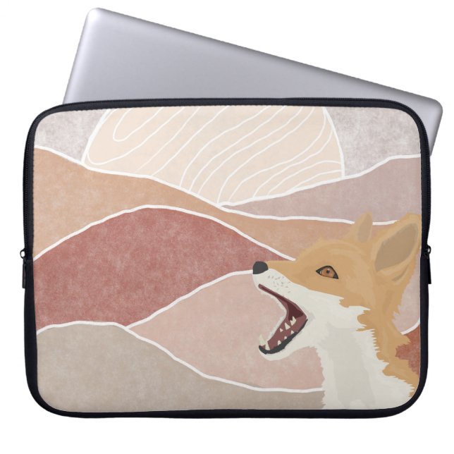 Housse Pour Ordinateur Portable Renard Abstrait moderne et les collines (Devant)