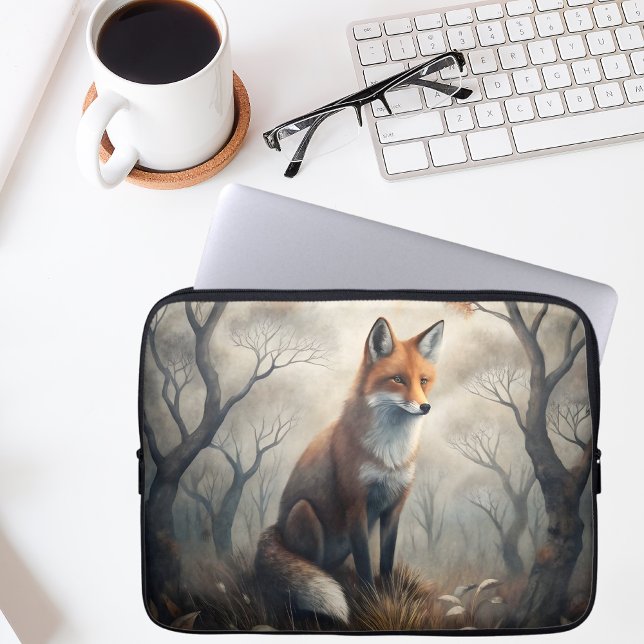 Housse Pour Ordinateur Portable Renard mystique de la forêt (Créateur téléchargé)