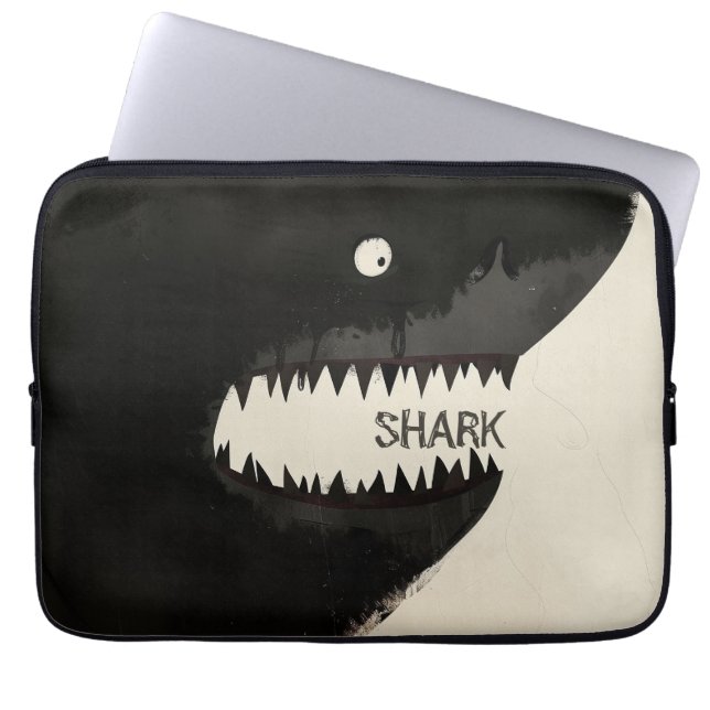 Housse Pour Ordinateur Portable Requin noir (Devant)