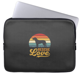 Housse Pour Ordinateur Portable Rescue Love Retro Chien Sunset_1
