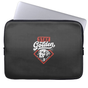 Housse Pour Ordinateur Portable Restez Golden Golden Retriever Rétro Chien