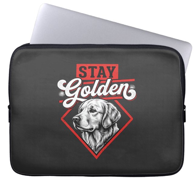 Housse Pour Ordinateur Portable Restez Golden Retriever doré Chien (Devant)