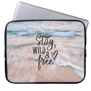 Housse Pour Ordinateur Portable Restez Sauvage Et Libérez La Photographie De Plage