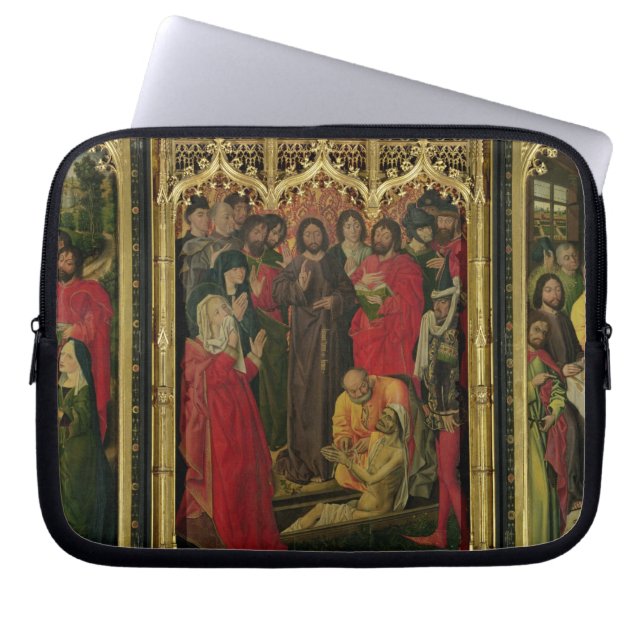 Housse Pour Ordinateur Portable Résurrection de triptyque de Lazarre ; Augmenter (Devant)