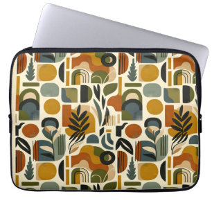 Housse Pour Ordinateur Portable Retro Botanica Geometrica