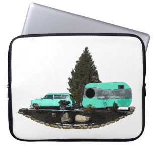 Housse Pour Ordinateur Portable Rétro Camping Remorque pour ordinateur portable