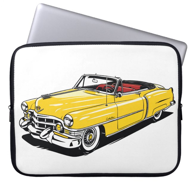 Housse Pour Ordinateur Portable Rétro Classique Cabriolet PopArt Latéral (Devant)
