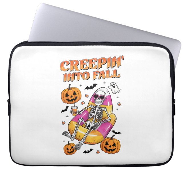Housse Pour Ordinateur Portable Retro Creepin dans Halloween d'automne (Devant)