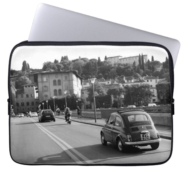 Housse Pour Ordinateur Portable Rétro Fiat 500 à Florence (Devant)