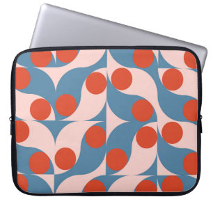 Housse Pour Ordinateur Portable Retro Géométrique : Mosaïque Vintage moderne.