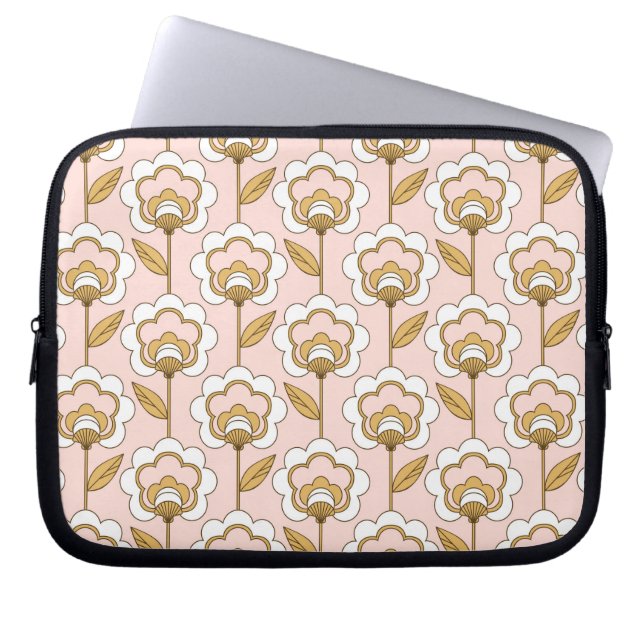 Housse Pour Ordinateur Portable Retro Jardin rose motif floral (Devant)