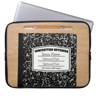 Housse Pour Ordinateur Portable Rétro livre démodé de composition