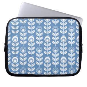 Housse Pour Ordinateur Portable Rétro motif bleu scandinave