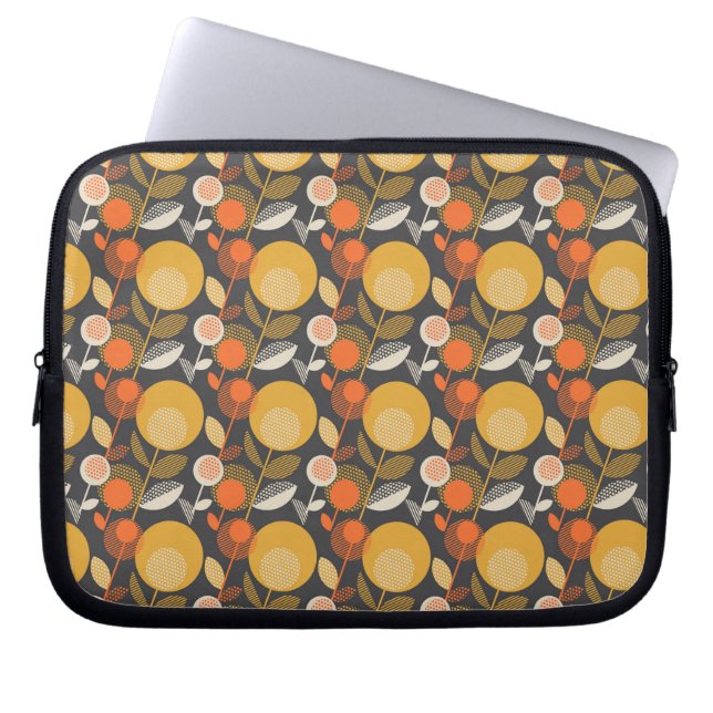 Housse Pour Ordinateur Portable Rétro motif floral classique (Devant)